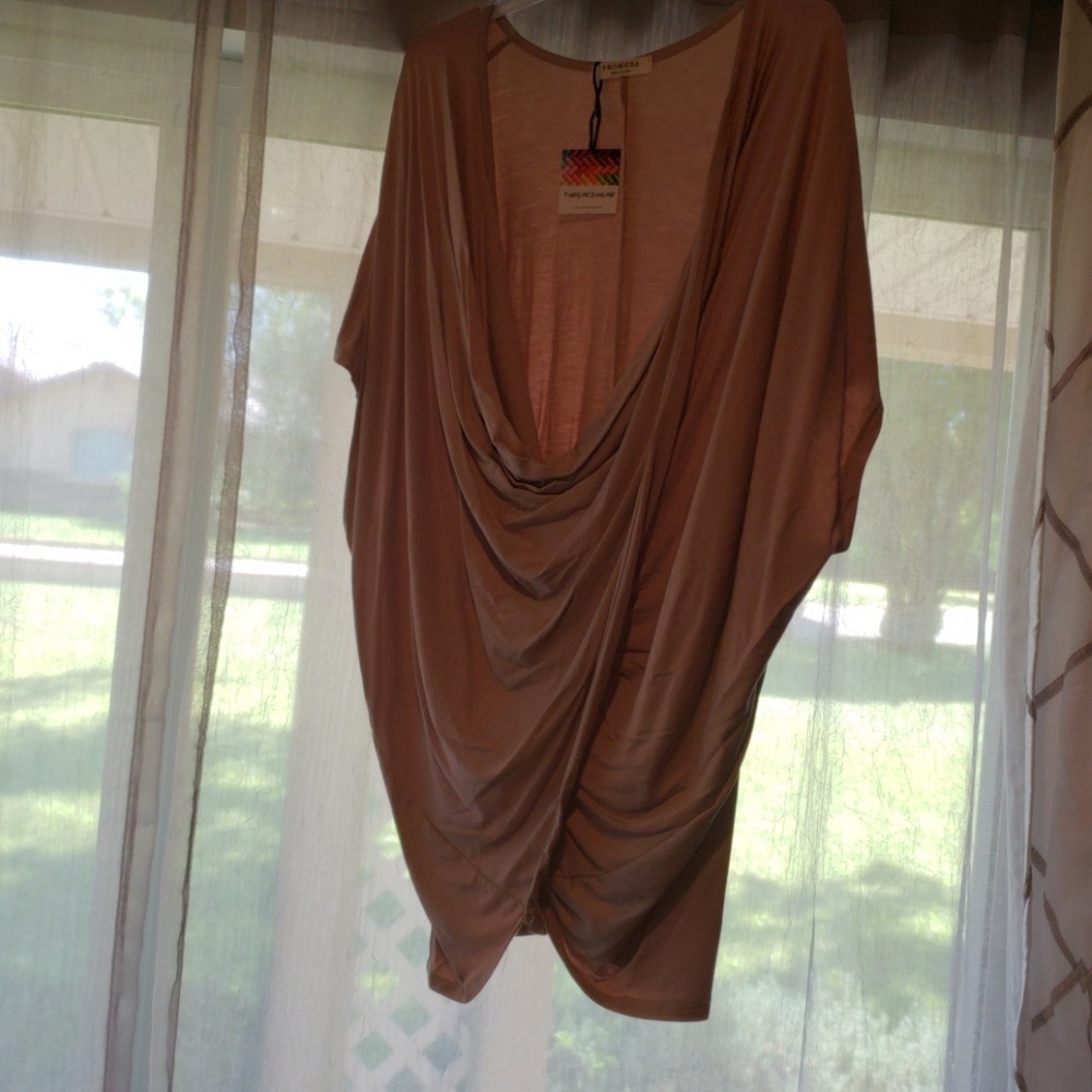 Beautiful beige wrap blouse